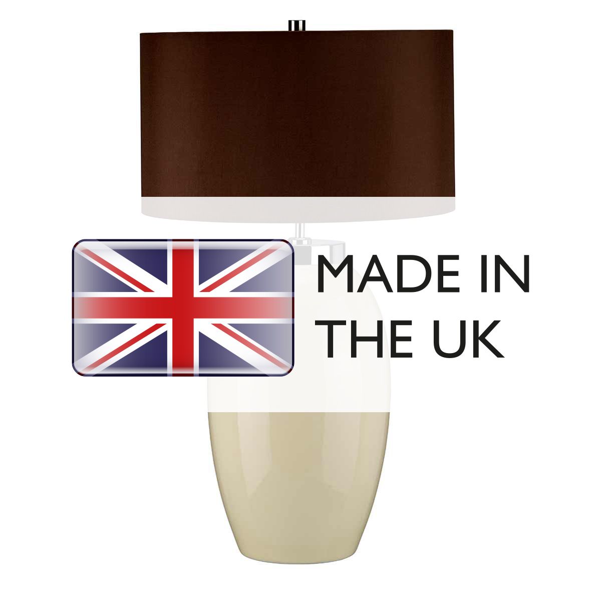 Elstead Victor Single Large Table Lamp - Cream