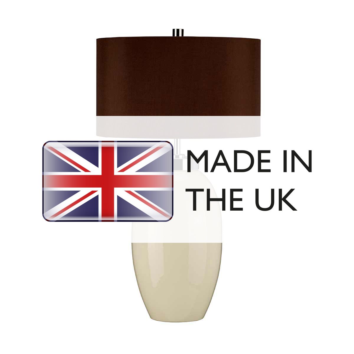 Elstead Victor Single Small Table Lamp - Cream
