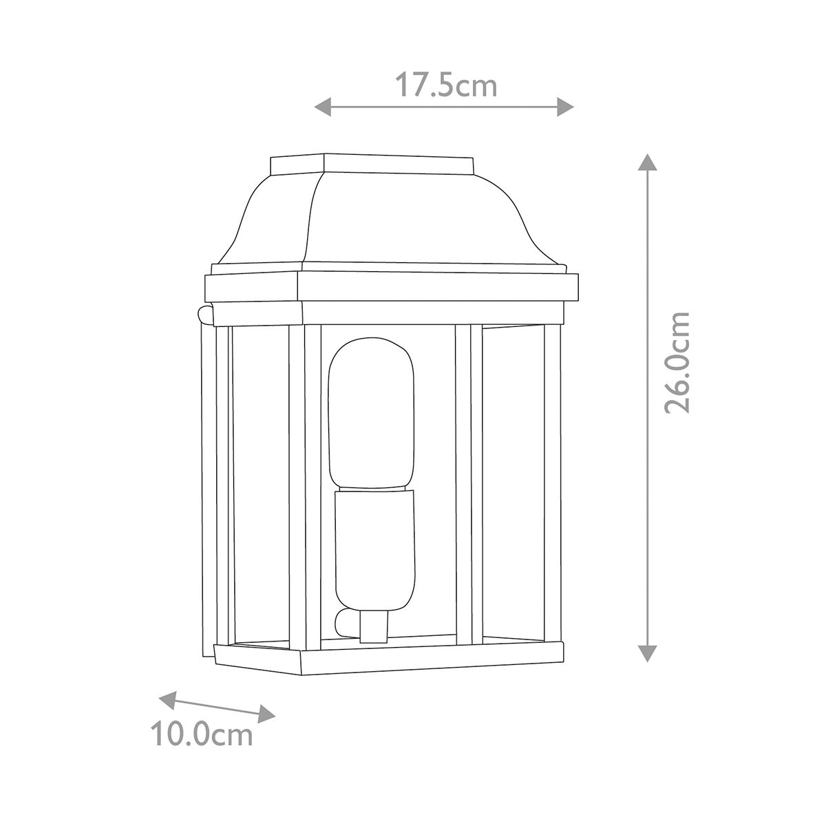 Elstead Victoria Single Wall Lantern - Aged Brass