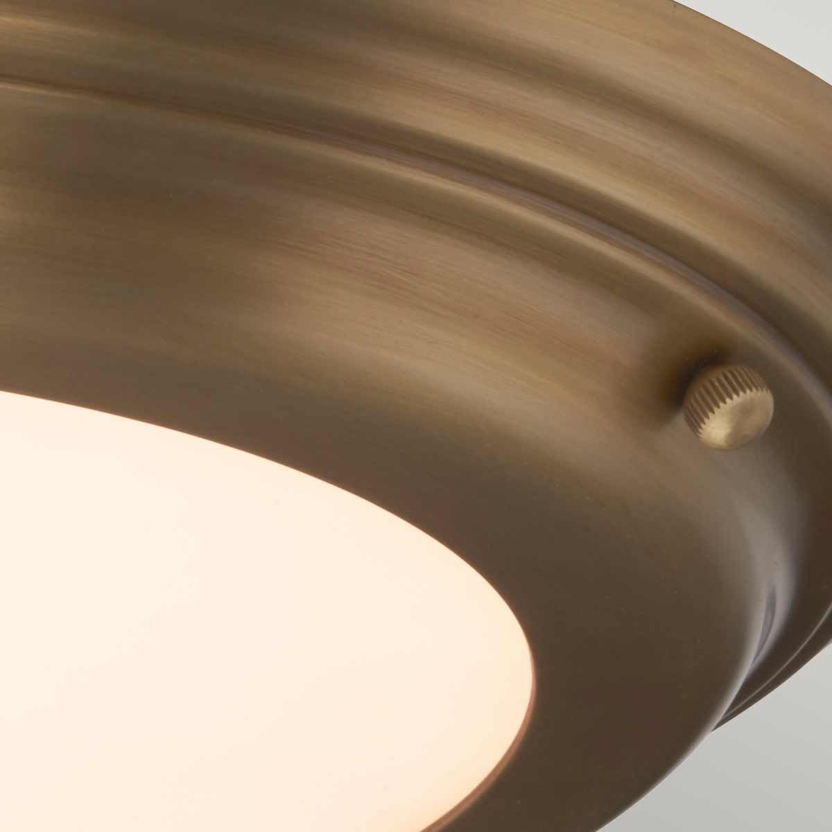 Elstead Welland Single Bathroom Flush Fitting - Aged Brass