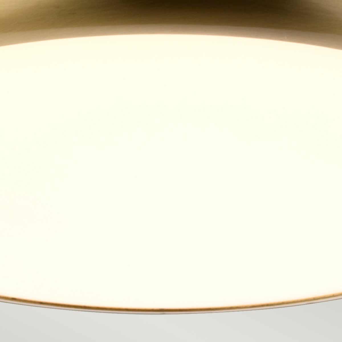 Elstead Welland Single Mini LED Bathroom Flush Light - Aged Brass