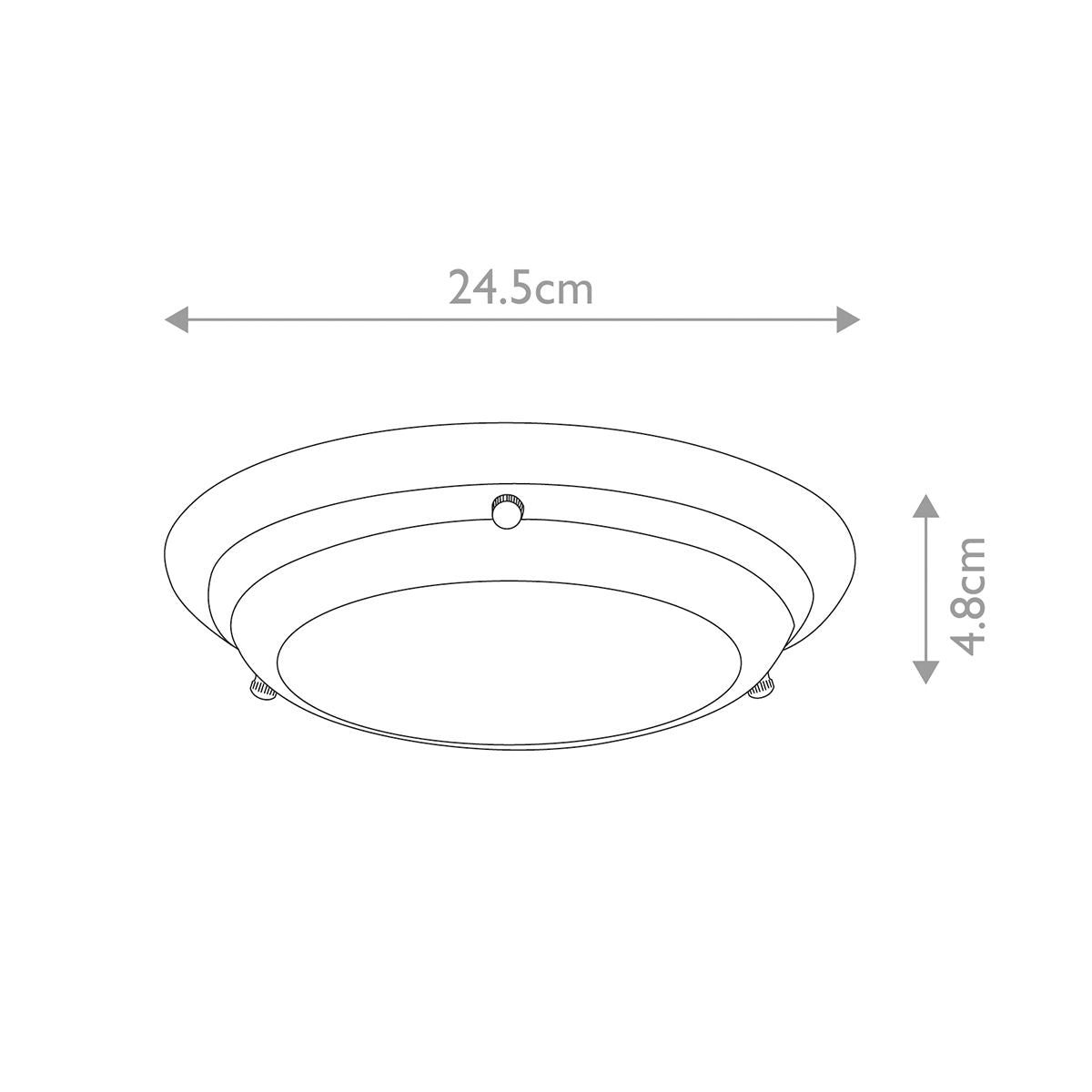 Elstead Welland Single Mini LED Bathroom Flush Light - Polished Brass