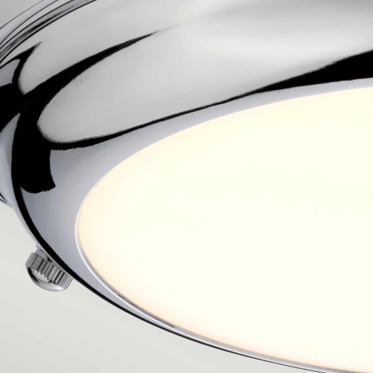 Elstead Welland Single Mini LED Bathroom Flush Light - Polished Chrome