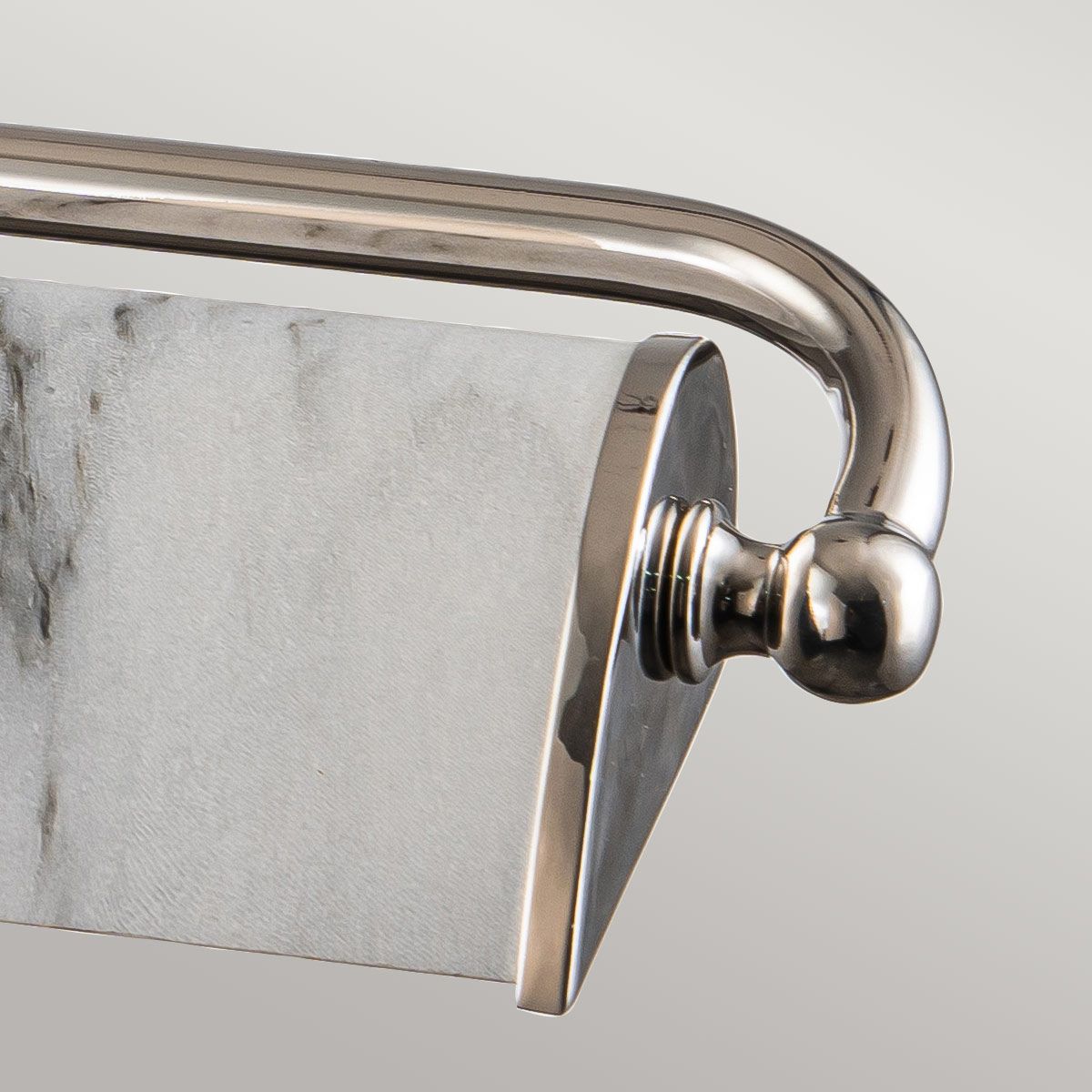 Elstead Winchfield 4 Light Large Picture Light - Polished Nickel & White Marble Effect