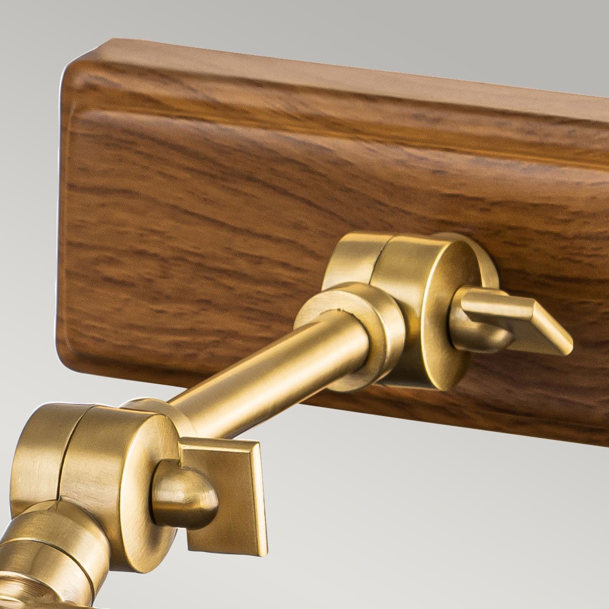 Elstead Winchfield 2 Light Medium Picture Light - Aged Brass & Oak