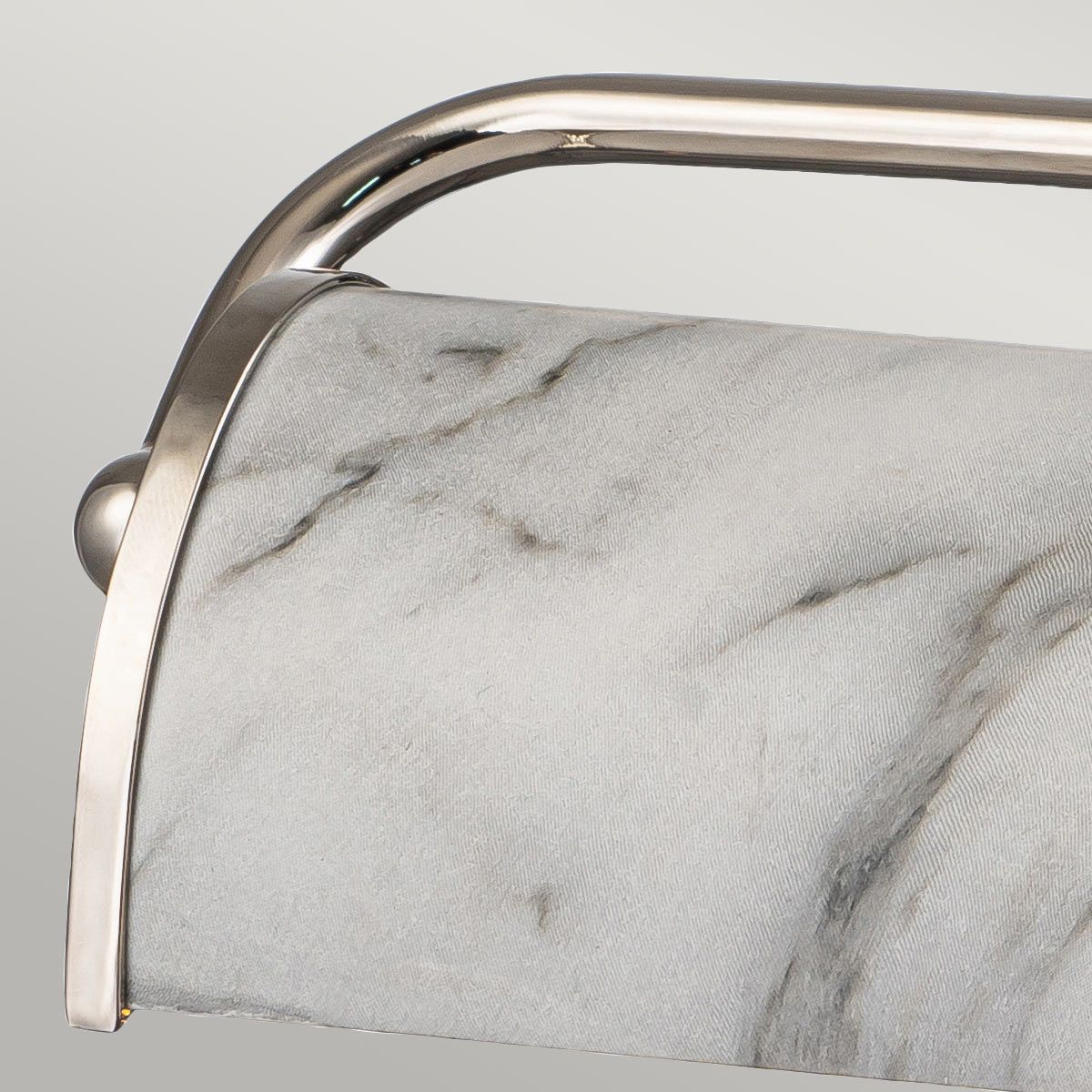 Elstead Winchfield 2 Light Medium Picture Light - Polished Nickel & White Marble Effect