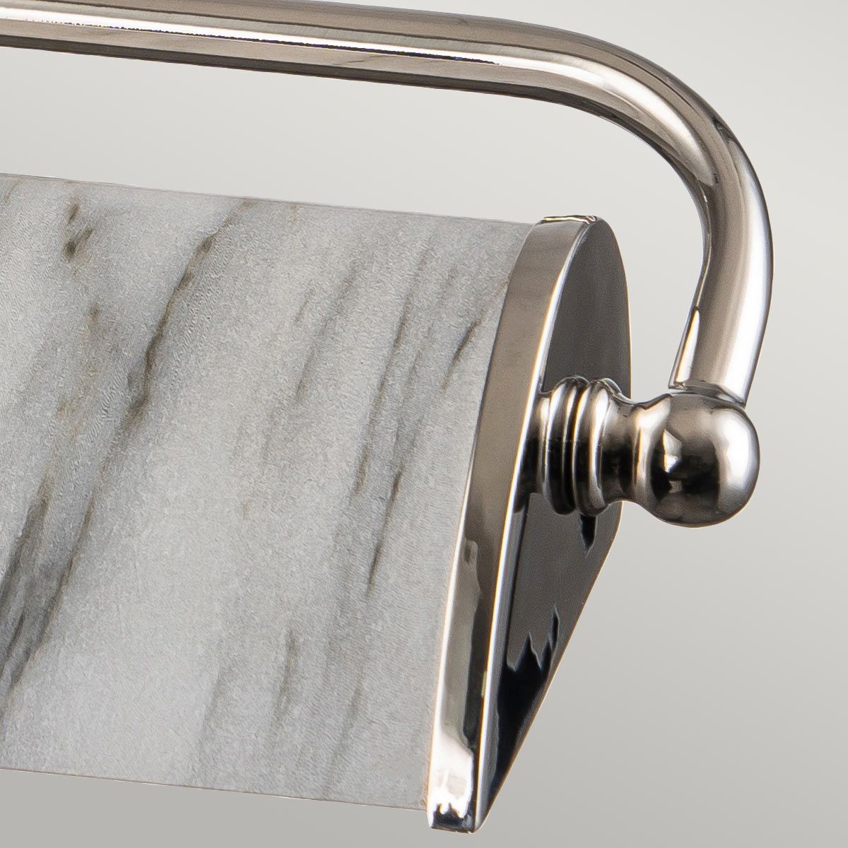 Elstead Winchfield 2 Light Medium Picture Light - Polished Nickel & White Marble Effect