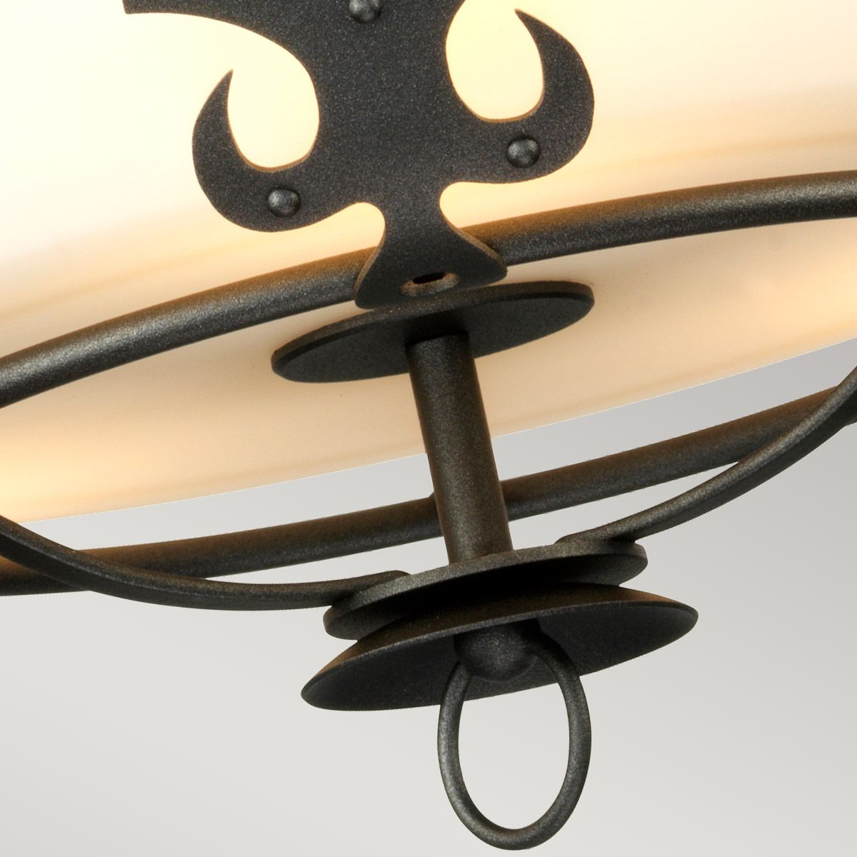 Elstead Windsor 3 Light Semi-Flush Fitting - Graphite