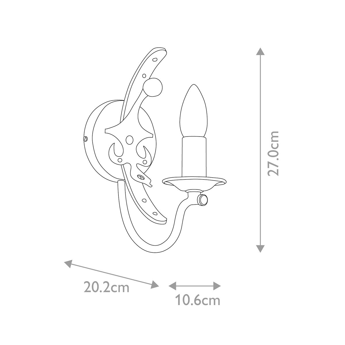 Elstead Windsor Single Wall Light - Graphite