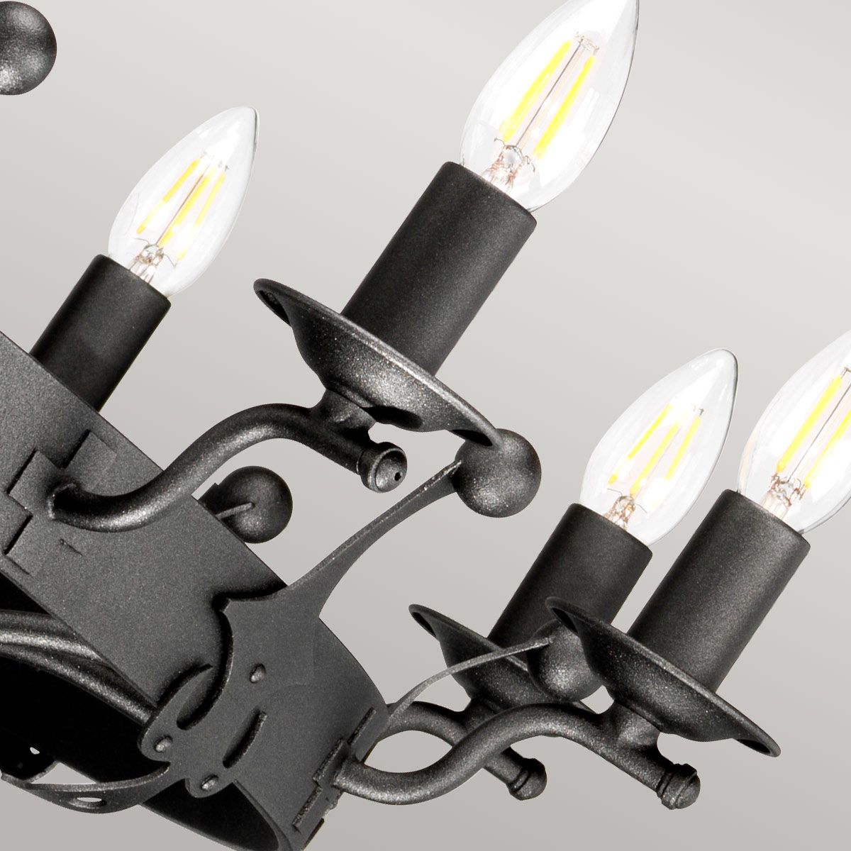 Elstead Windsor 12 Light Chandelier - Graphite