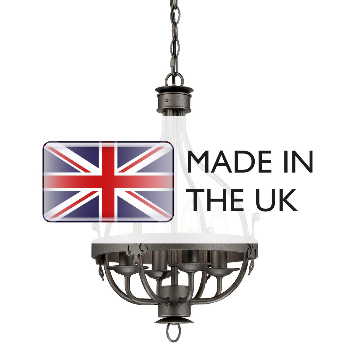 Elstead Windsor 4 Light Pendant - Graphite