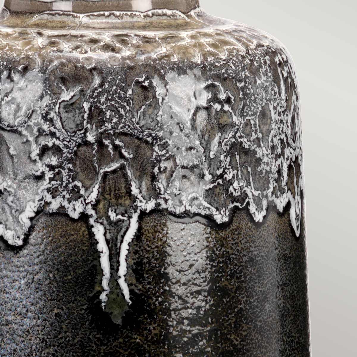 Elstead Woolwich Single Table Lamp - Textured Graphite & White Glaze