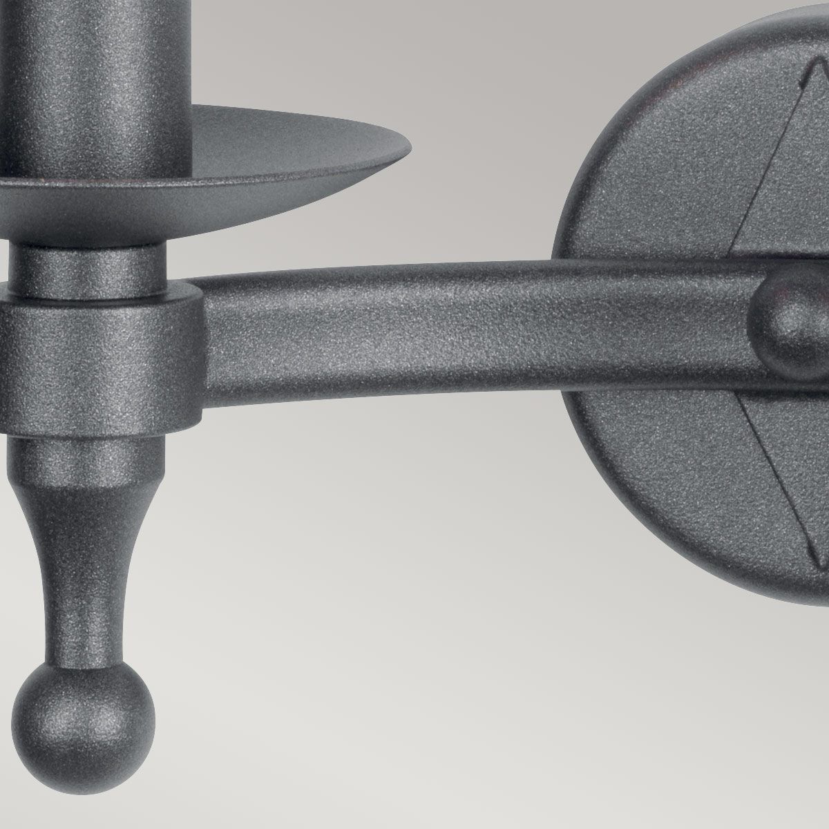 Elstead Warwick 2 Light Wall Light - Graphite Black