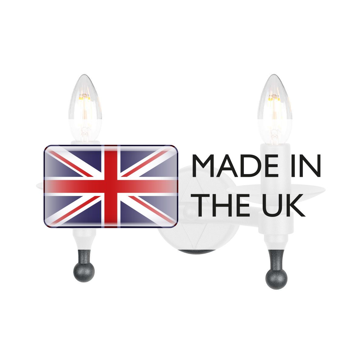 Elstead Warwick 2 Light Wall Light - Graphite Black