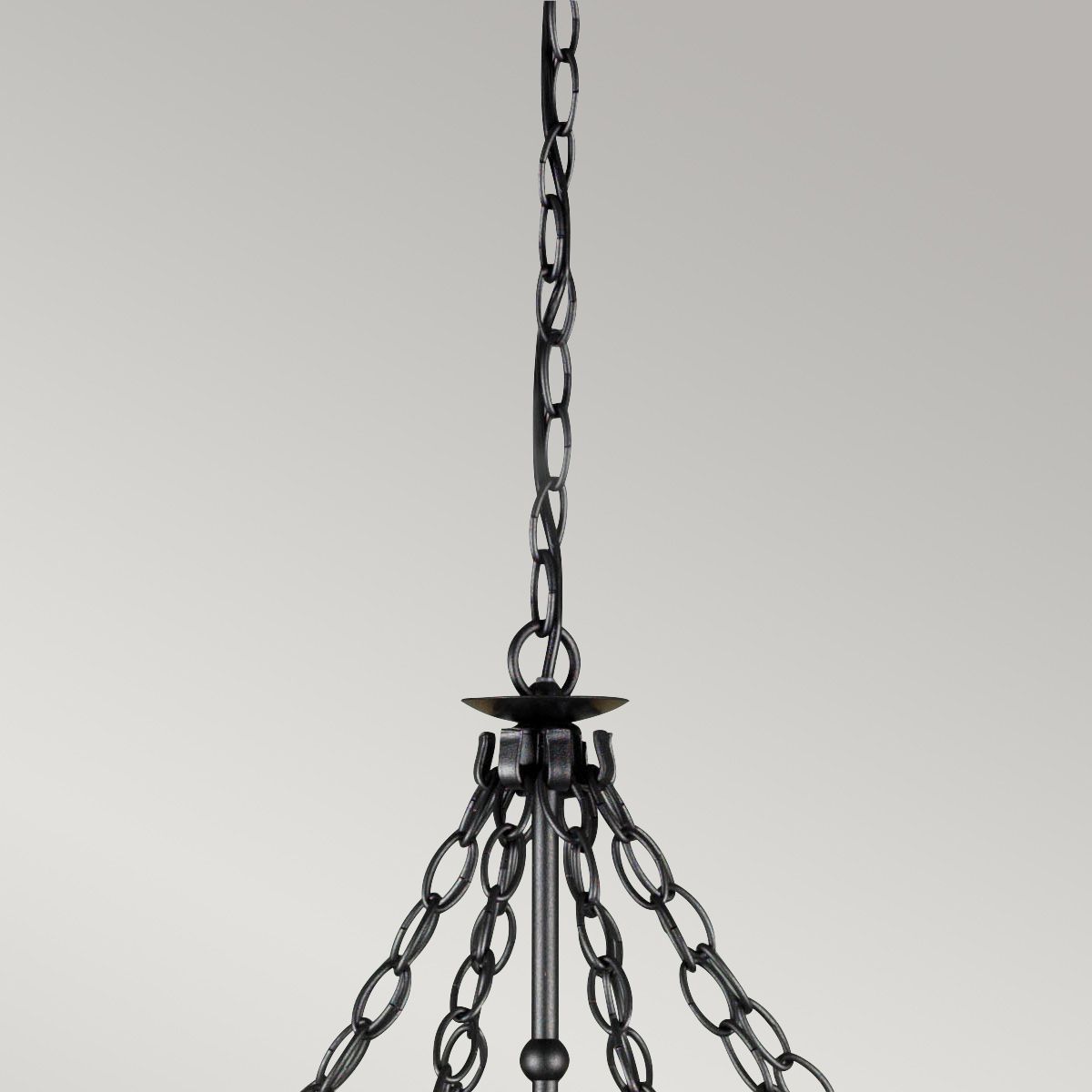 Elstead Warwick 8 Light Chandelier - Graphite Black