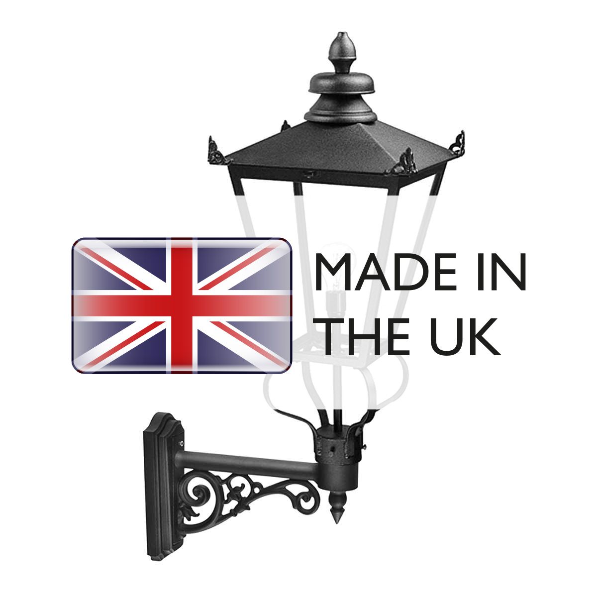 Elstead Wilmslow Single Wall Lantern - Black