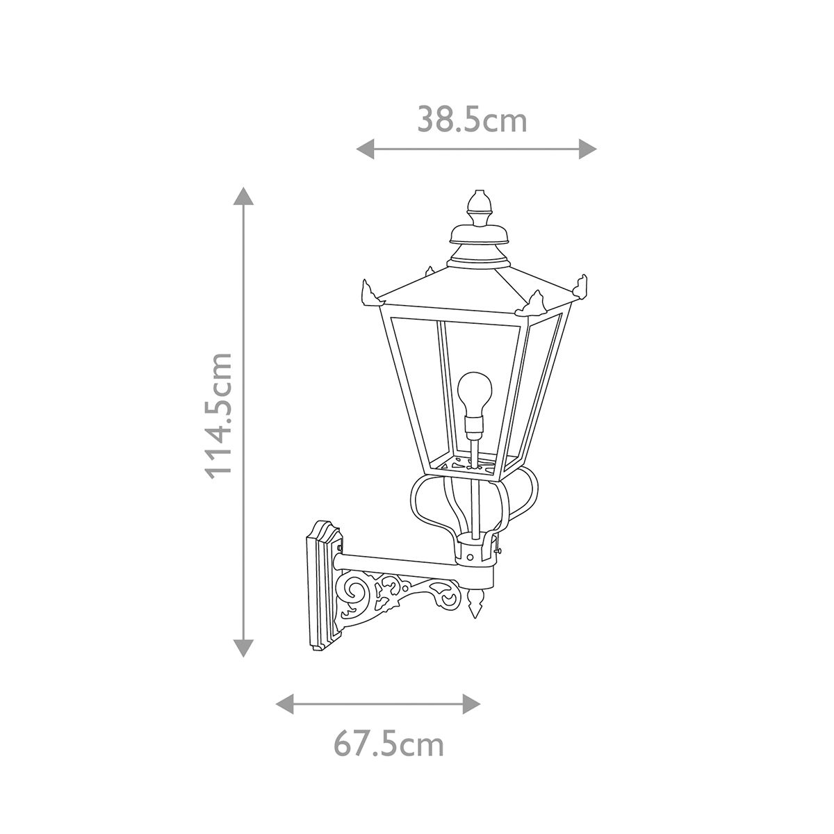 Elstead Wilmslow Single Wall Lantern - Black