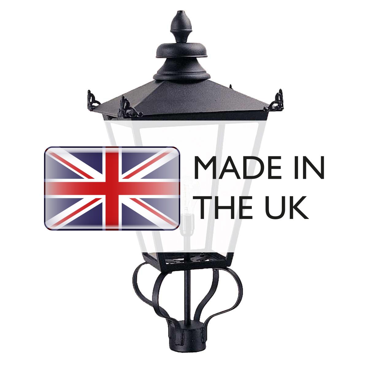 Elstead Wilmslow Single Lantern Head - Black - Head Only