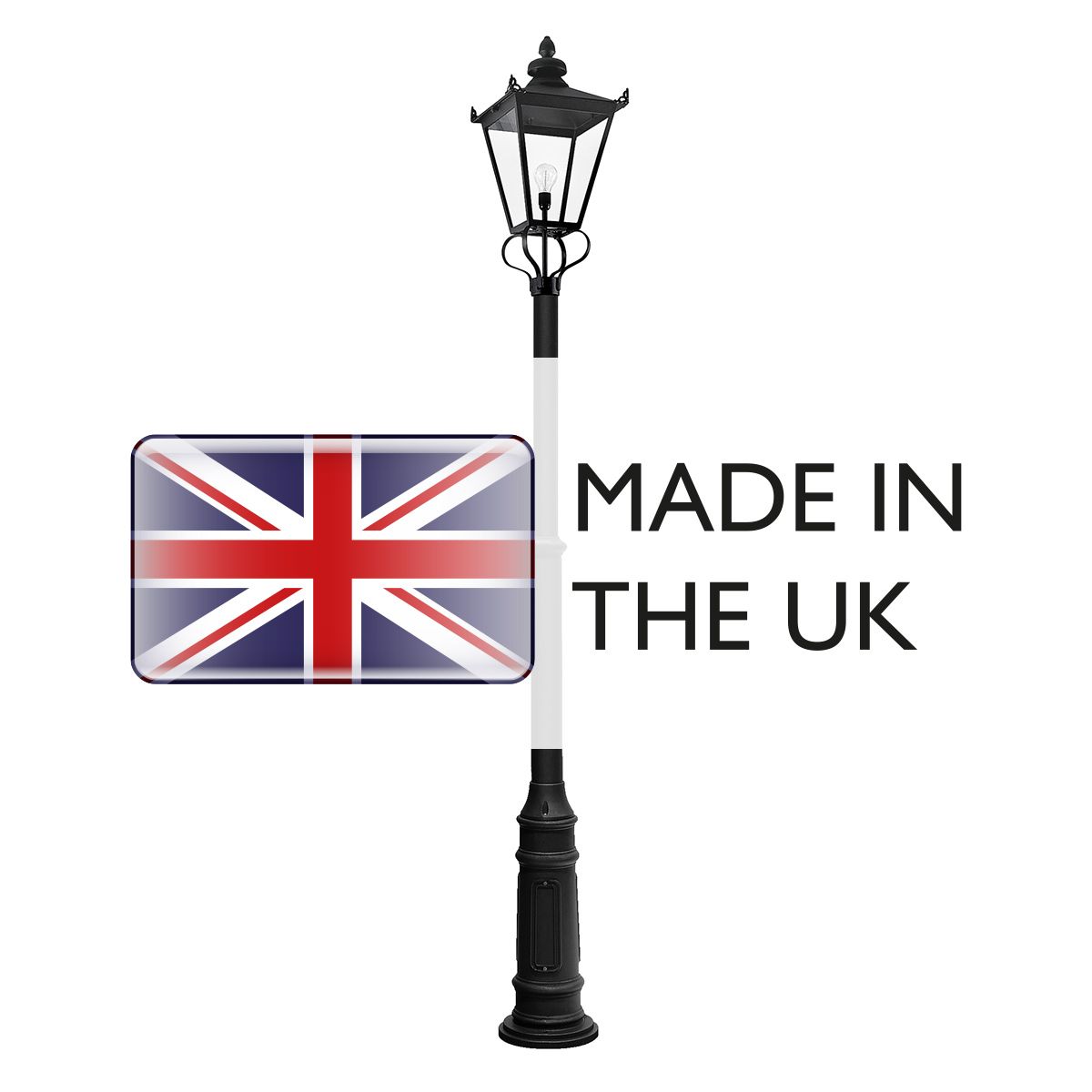 Elstead Wilmslow 1 Light Lamp Post - Black