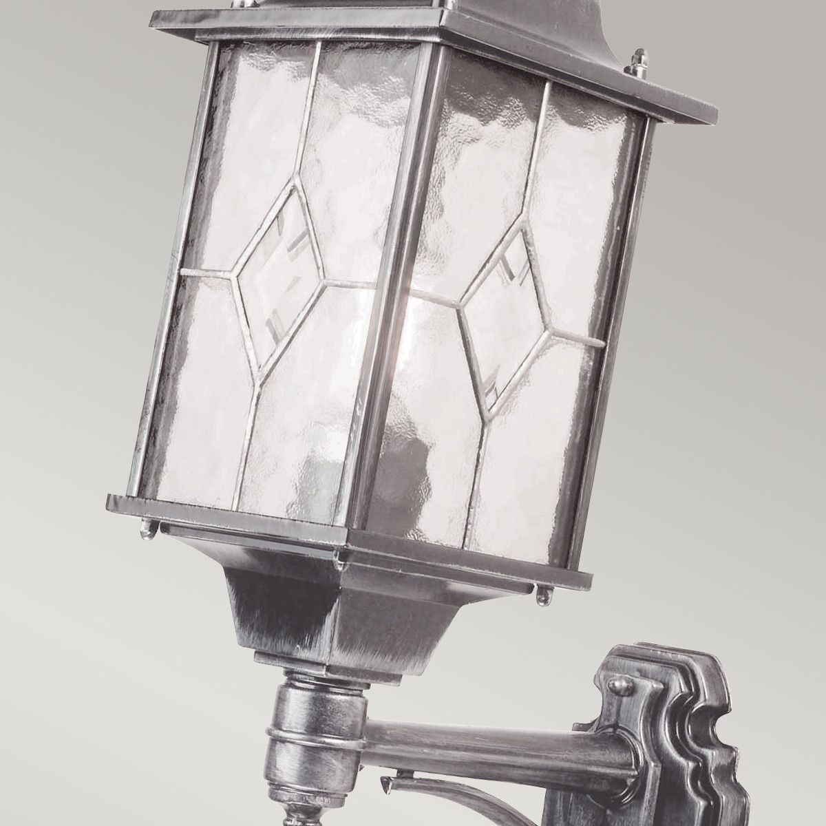 Elstead Wexford Single Up Wall Lantern - Black & Silver