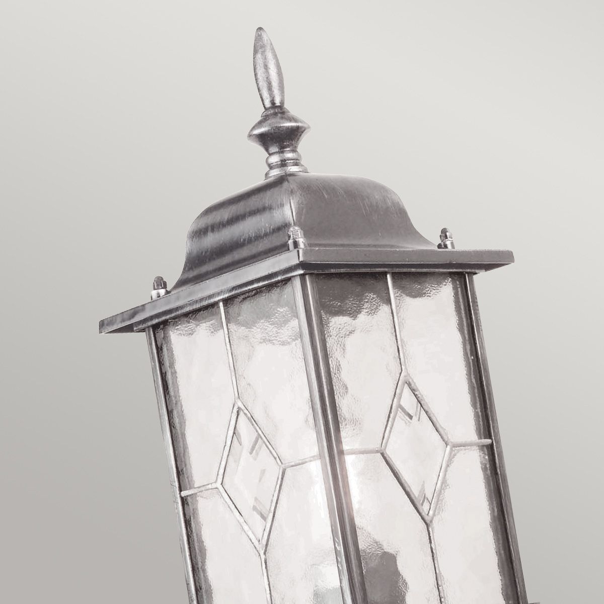 Elstead Wexford Single Up Wall Lantern - Black & Silver