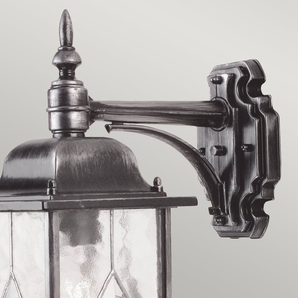 Elstead Wexford Single Down Wall Lantern - Black & Silver