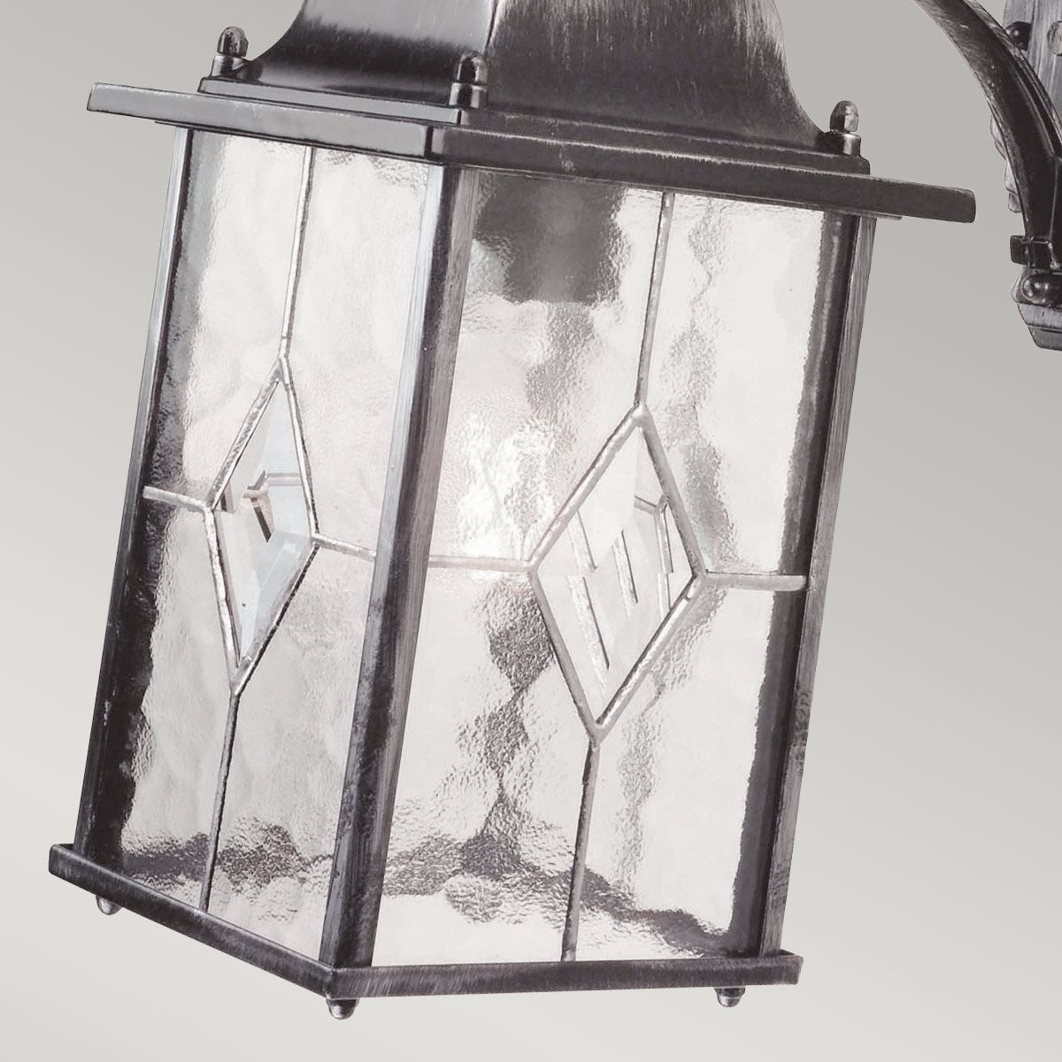 Elstead Wexford Single Down Wall Lantern - Black & Silver
