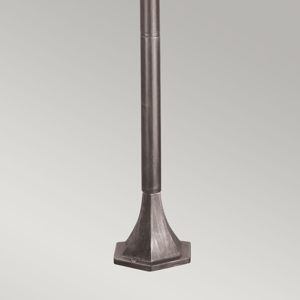 Elstead Wexford Single Pillar Lantern - Black & Silver