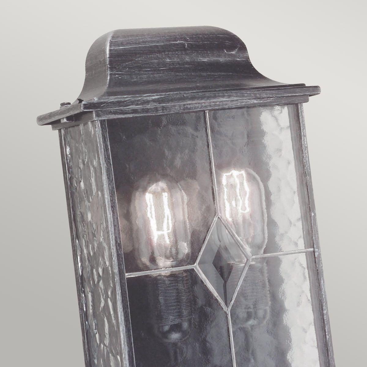 Elstead Wexford 2 Light Half Lantern - Black & Silver