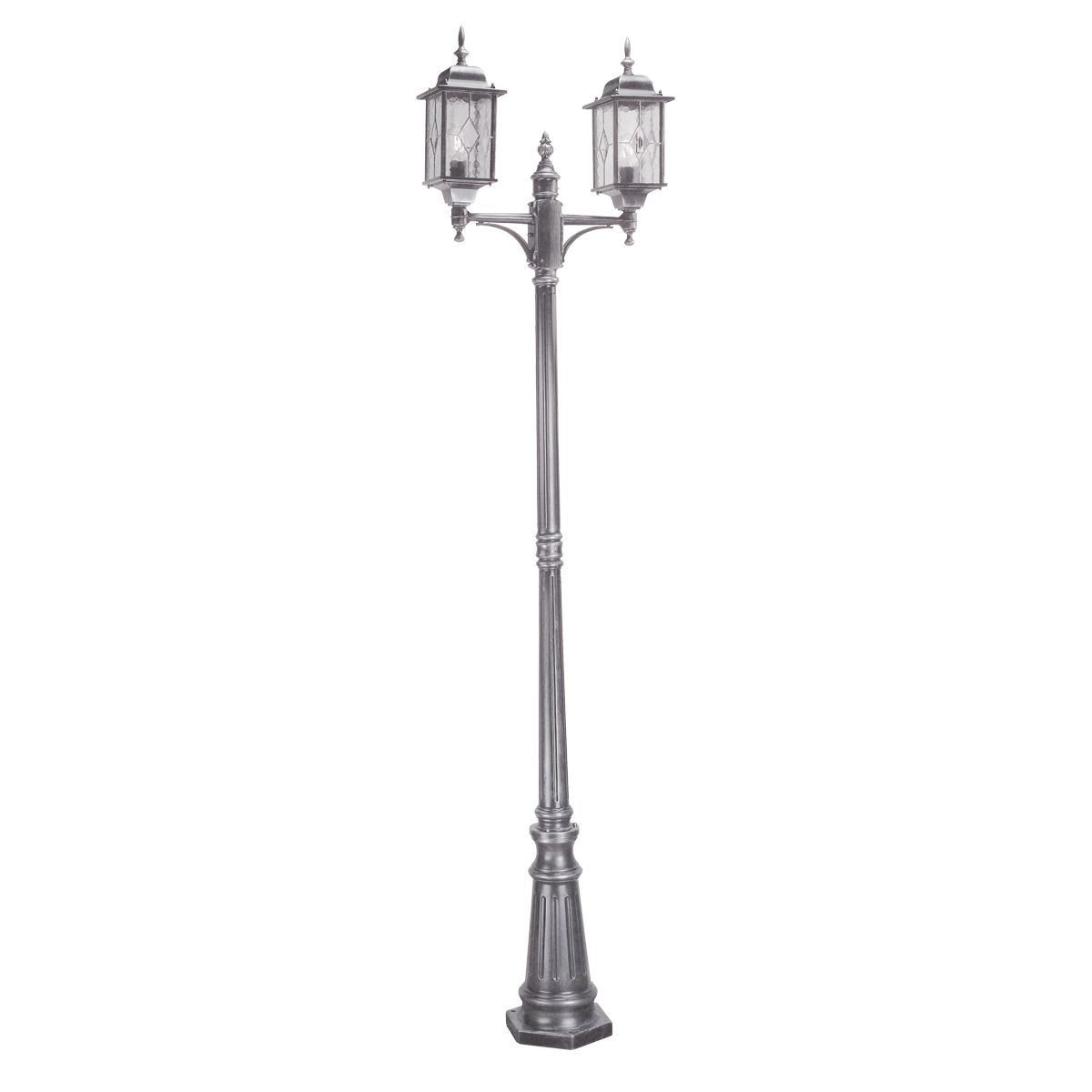 Elstead Wexford 2 Light Lamp Post - Black & Silver