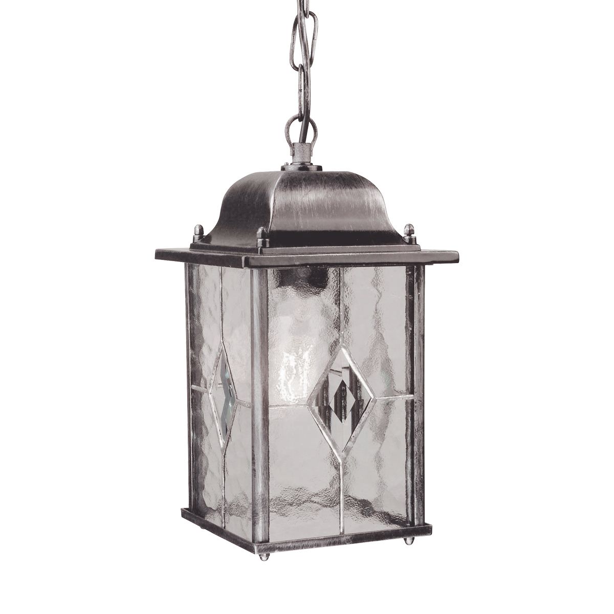 Elstead Wexford Single Chain Lantern - Black & Silver