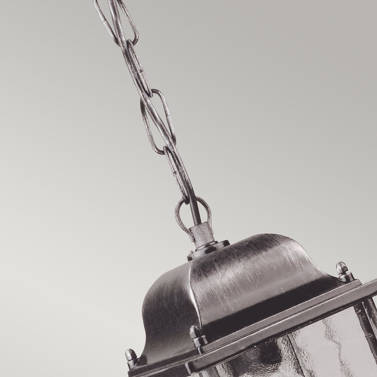 Elstead Wexford Single Chain Lantern - Black & Silver