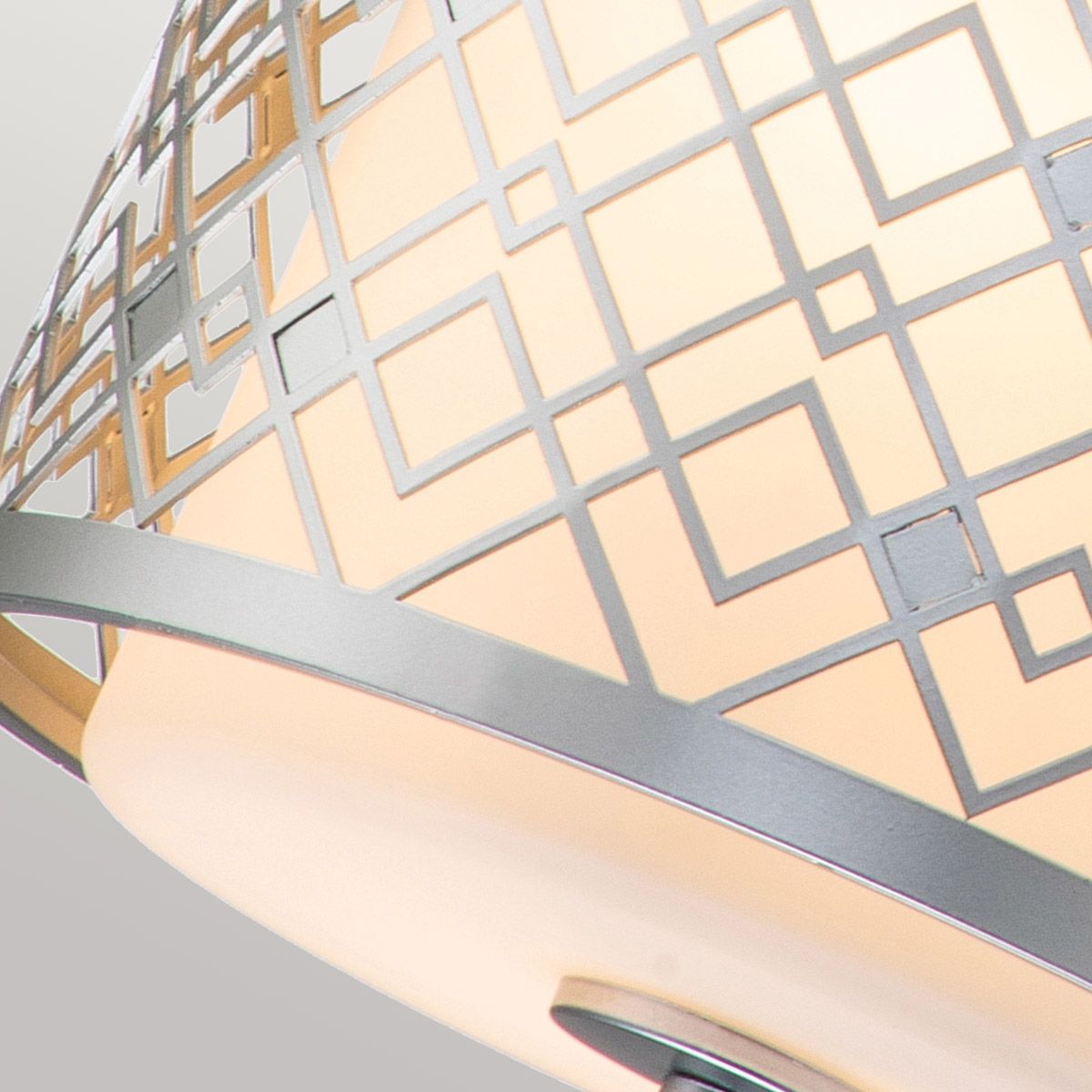Elstead Ziggy 1 Light Small Pendant - Lacquered Silver
