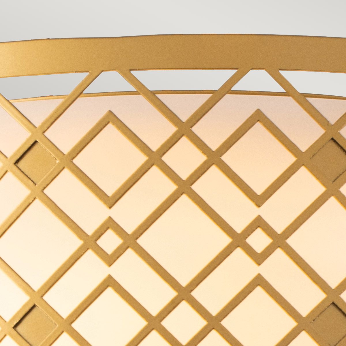 Elstead Ziggy 2 Light Medium Flush - Lacquered Gold