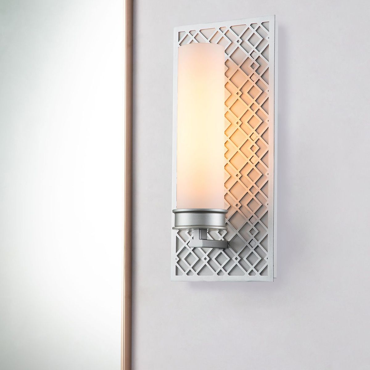 Elstead Ziggy 1 Light Wall Light - Lacquered Silver
